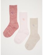 Abercrombie & Fitch Set de sosete din amestec de bumbac - 3 perechi - Bej/Roz