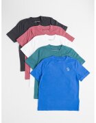 Abercrombie & Fitch Set de tricouri cu decolteu la baza gatului - 5 piese - Multicolor