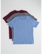 Abercrombie & Fitch Set de tricouri din amestec de bumbac - 3 piese - Visiniu/Albastru