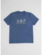 Abercrombie & Fitch Tricou cu imprimeu logo - Albastru prafuit