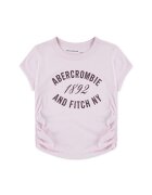 Abercrombie & Fitch Tricou cu imprimeu text - Roz pal/Violet pruna