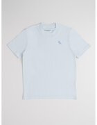 Abercrombie & Fitch Tricou regular fit cu decolteu la baza gatului - Albastru deschis