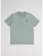 Abercrombie & Fitch Tricou regular fit cu decolteu la baza gatului - Gri cenusiu