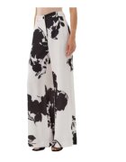 Access fashion Pantaloni dama poliester reciclat - alb/negru