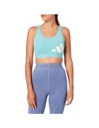 adidas Bustiera sport 3Bra Logo - albastru - respirabil - din poliester reciclat - pentru femei - set de antrenament - Albastru