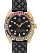 adidas Ceas barbatesc - inox/piele naturala - rezistenta apa 10 ATM - 43 mm - auriu/negru