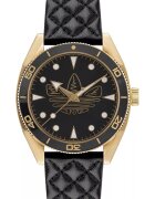 adidas Ceas barbatesc - inox/piele naturala - rezistenta apa 10 ATM - 43 mm - auriu/negru