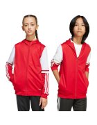 adidas Hanorac copii JD4801 - rosu-alb - croiala regulata - fermoar pe toata lungimea - material reciclat
