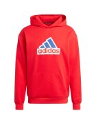 adidas Hanorac cu gluga pentru barbati Bumbac/Poliester - Rosu