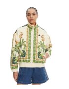 adidas Jacheta cu imprimeu floral si inchidere cu fermoar