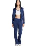 adidas Originals Bluza de trening crop cu fermoar si dungi Firebird - Albastru indigo