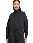 adidas Originals Bluza de trening crop lejera cu fermoar - Negru