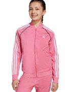 adidas Originals Bluza de trening cu fermoar si broderie logo - Alb/Roz pastel