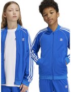 adidas Originals Bluza de trening cu fermoar si broderie logo - Albastru royal/Alb optic