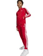 adidas Originals Bluza de trening cu fermoar si broderie logo - Rosu/Alb