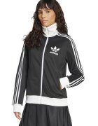 adidas Originals Bluza de trening cu fermoar si detaliu logo Heritage - Alb optic/Gri inchis