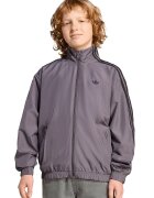 adidas Originals Bluza de trening cu fermoar si dungi laterale - Negru/Gri inchis