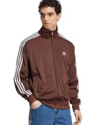 adidas Originals Bluza de trening cu fermoar si guler inalt Firebird - Maro/Alb optic