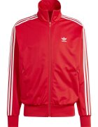 adidas Originals Bluza de trening cu fermoar si guler inalt Firebird - Rosu/Alb optic