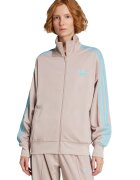 adidas Originals Bluza de trening cu logo si fermoar Firebird - Maro taupe deschis/Albastru glaciar
