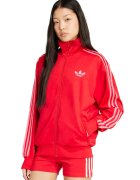 adidas Originals Bluza de trening cu logo si fermoar Firebird - Rosu vermillion/Alb murdar