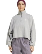 adidas Originals Bluza de trening supradimensionata cu fenta cu fermoar - Gri