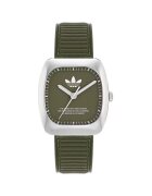 adidas Originals Ceas Retro Wave - mecanism quartz - carcasa inox - curea piele naturala - verde - 50m rezistenta la apa