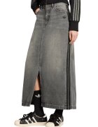adidas Originals Fusta din denim cu 3 dungi Adicolor - Negru/Gri inchis