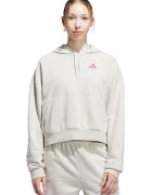 adidas Originals Hanorac crop cu imprimeu pe spate - Alb murdar/Roz