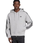 adidas Originals Hanorac cu fermoar si buzunare oblice Spacer - Negru/Gri deschis melange