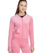 adidas Originals Hanorac cu fermoar Velour - Roz pastel