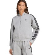 adidas Originals Hanorac cu maneci lungi si fermoar - Negru/Gri deschis
