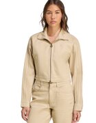 adidas Originals Jacheta crop de bumbac - Bej deschis