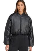 adidas Originals Jacheta crop de piele ecologica - Negru