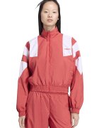 adidas Originals Jacheta cu terminatie elastica si fermoar Blocked Washed - Alb/Coral