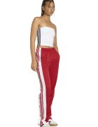 adidas Originals Pantaloni de trening relaxed fit cu capse laterale Adibreak - Rosu/Alb