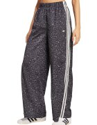 adidas Originals Pantaloni evazati cu animal print si talie inalta - Alb/Negru/Gri inchis