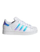 adidas Originals Pantofi sport cu detalii cu model holografic Superstar II - Alb optic/Albastru deschis