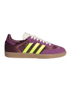 adidas Originals Pantofi sport cu garnituri din piele intoarsa Samba - Maro inchis/Verde neon/Roz