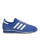 adidas Originals Pantofi sport cu talpa plata si insertii din piele intoarsa SL 72 - Alb/Albastru pastel