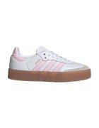 adidas Originals Pantofi sport de piele cu talpa plata Sambae - Alb/Roz