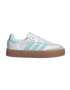 adidas Originals Pantofi sport de piele cu talpa plata Sambae - Alb/Verde menta