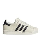adidas Originals Pantofi sport din piele cu aspect retro Superstar II - Negru/Alb murdar