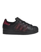 adidas Originals Pantofi sport din piele ecologica Superstar II - Negru/Rosu inchis
