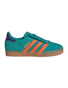 adidas Originals Pantofi sport din piele intoarsa cu model colorblock Gazelle - Portocaliu/Verde persan