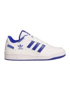 adidas Originals Pantofi sport din piele lacuita Forum - Alb/Albastru royal
