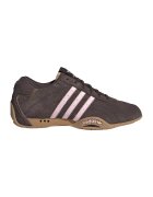 adidas Originals Pantofi sport din piele si piele intoarsa Adirace - Maro inchis/Roz pastel