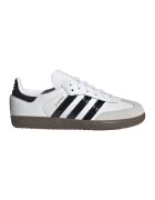 adidas Originals Pantofi sport din piele si piele intoarsa Samba OG - Negru/Gri deschis/Alb optic