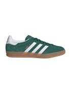 adidas Originals Pantofi sport Gazelle din piele intoarsa cu logo - Alb/Verde