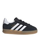 adidas Originals Pantofi sport Gazelle Indoor din piele intoarsa - Alb/Negru